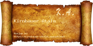 Kirnbauer Atala névjegykártya